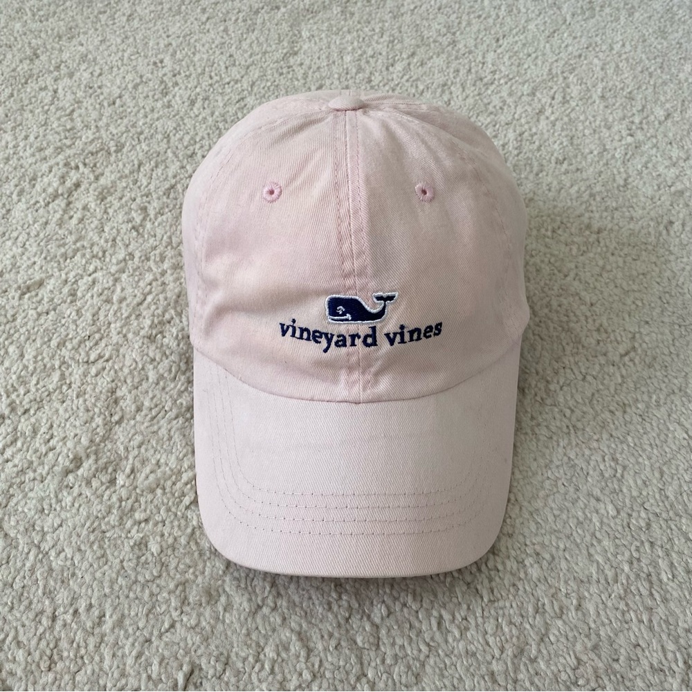Vineyard Vines Women’s Whale Logo Baseball Cap Pink GUC